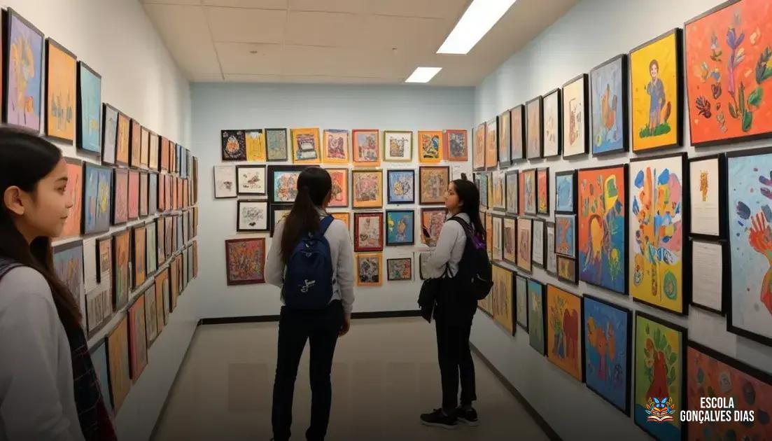  Exposições escolares com produções dos alunos