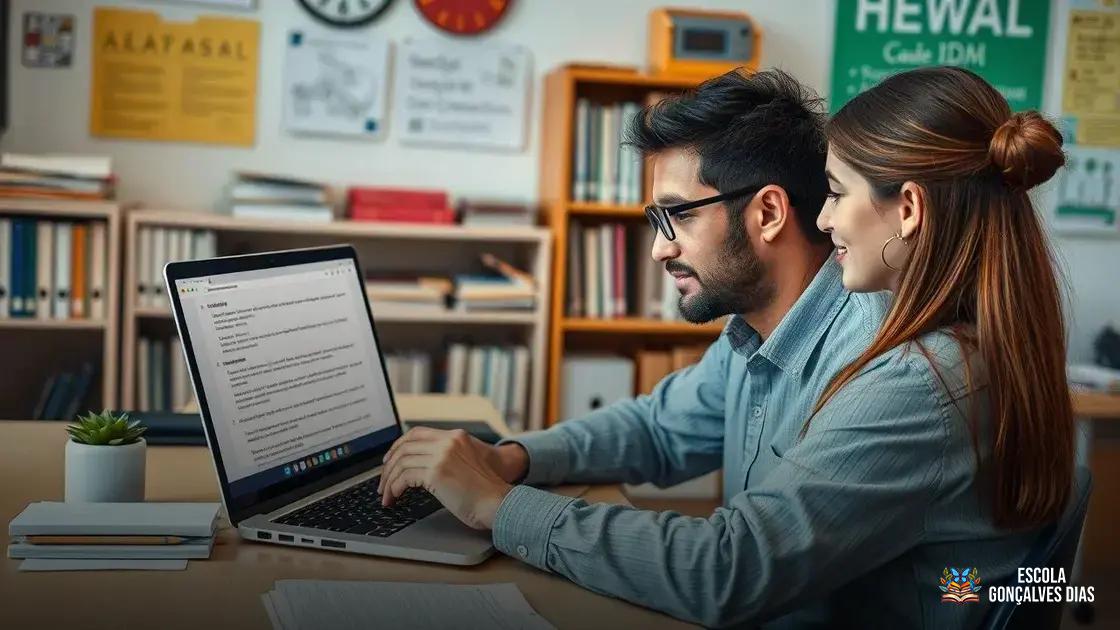 Apoio à correção de textos, produção de feedback e organização de conteúdos Apoio à correção de textos, produção de feedback e organização de conteúdos