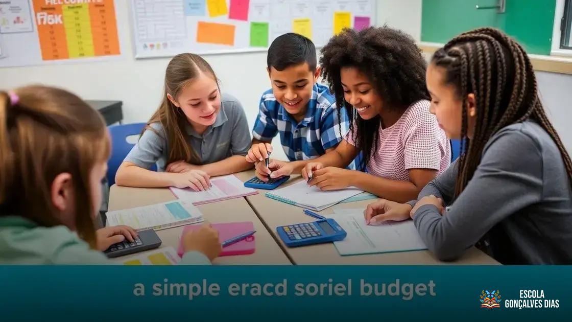  Como montar um orçamento pessoal simples com os alunos