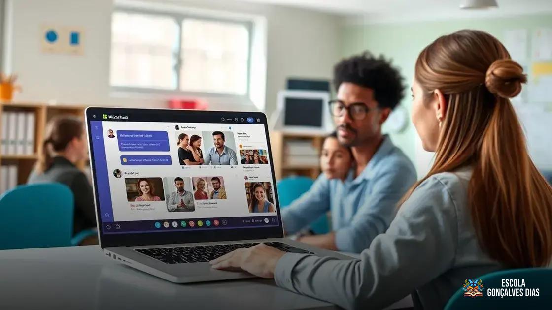  Como usar o Chat e as Reuniões para se comunicar com alunos e responsáveis