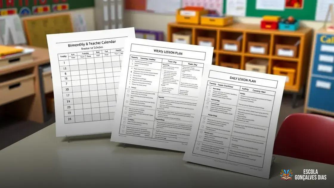  Diferença entre planejamento semanal, bimestral e plano de aula diário