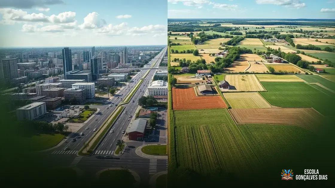 Espaço urbano e rural: diferenças, dinâmicas e desafios Espaço urbano e rural: diferenças, dinâmicas e desafios