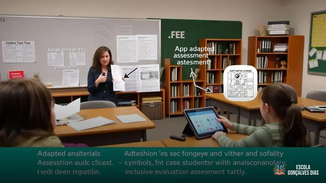Estratégias para adaptar a linguagem e o formato das avaliações Estratégias para adaptar a linguagem e o formato das avaliações