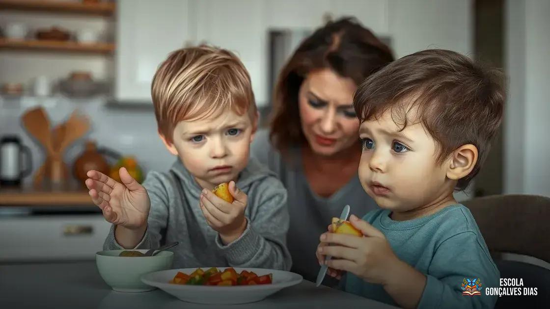 Principais dificuldades alimentares em crianças com TEA Principais dificuldades alimentares em crianças com TEA