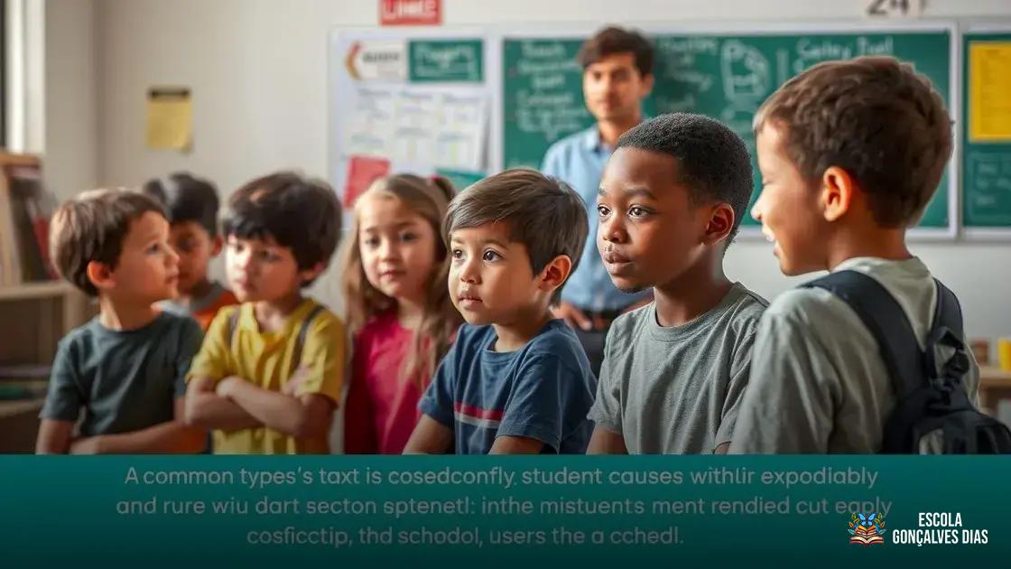 Tipos mais comuns de conflitos entre alunos e suas possíveis causas Tipos mais comuns de conflitos entre alunos e suas possíveis causas