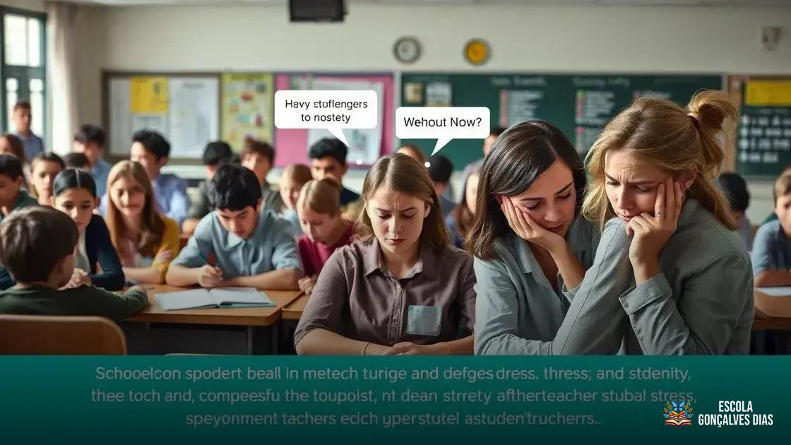  Fatores escolares que contribuem para o estresse de alunos e professores