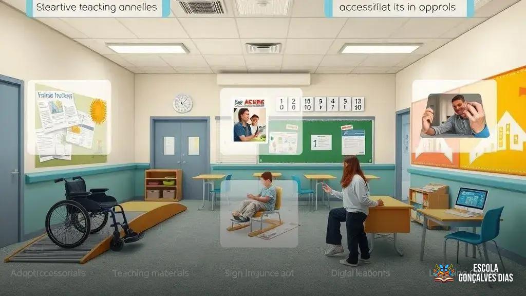  Tipos de acessibilidade: física, pedagógica, comunicacional, atitudinal e digital