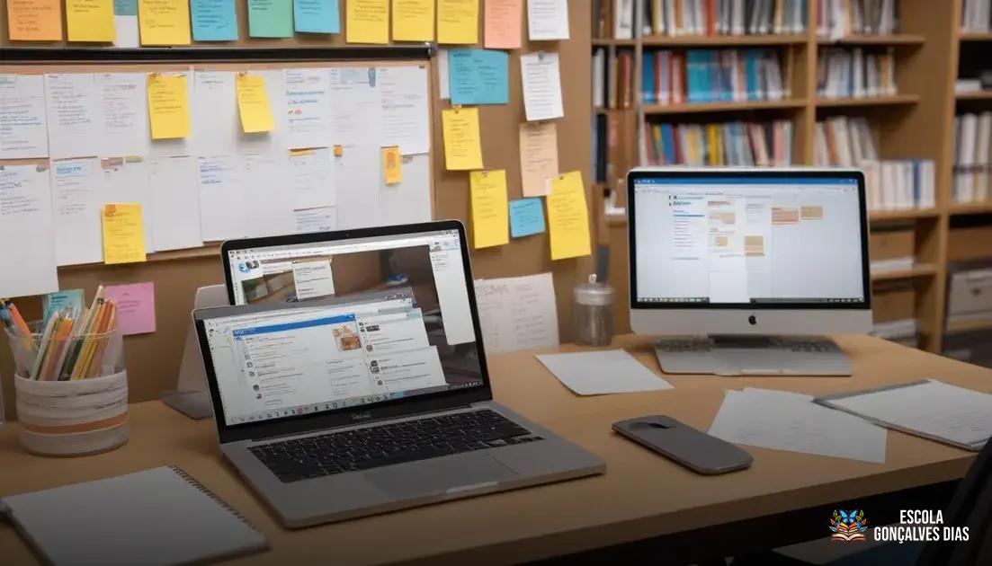 Plataformas de organização visual como Trello, Notion e Google Keep Plataformas de organização visual como Trello, Notion e Google Keep