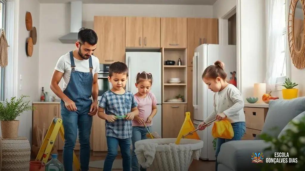 Dividindo Tarefas em Casa: Como Envolver os Filhos na Rotina com Responsabilidade