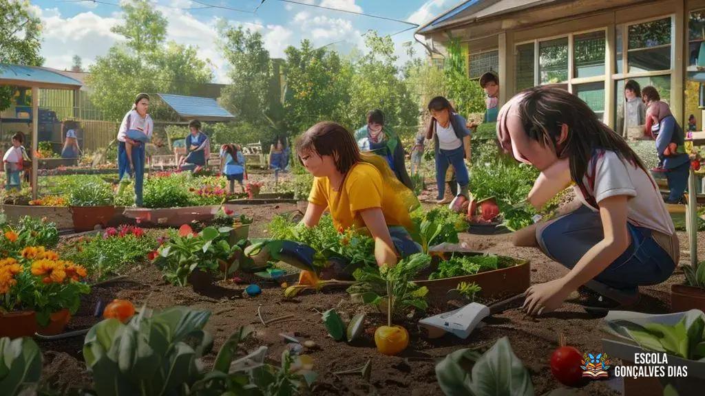 Horta escolar e compostagem como ferramentas pedagógicas Horta escolar e compostagem como ferramentas pedagógicas