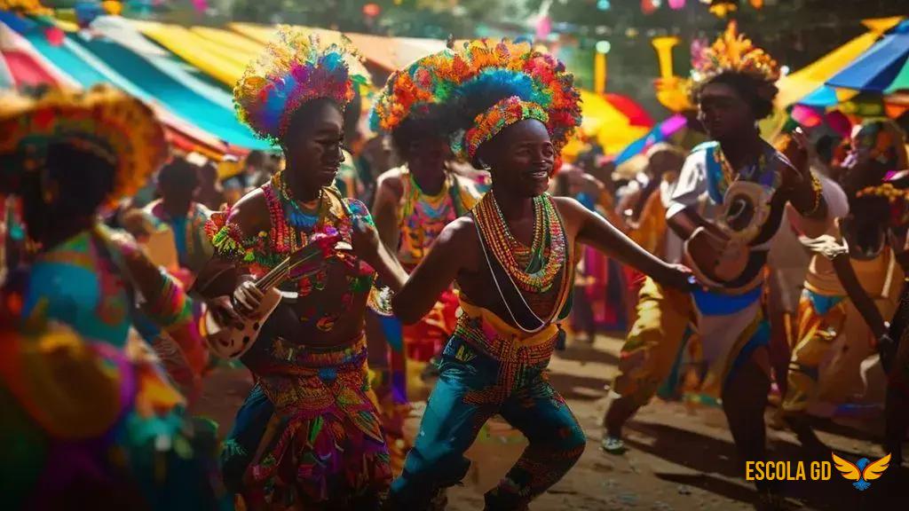  Música, danças e rituais populares incorporados às festividades