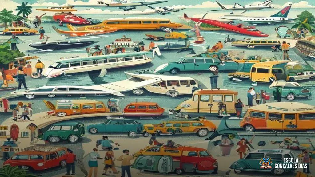 Atividades sobre Transporte, Comércio e Trabalho na Comunidade