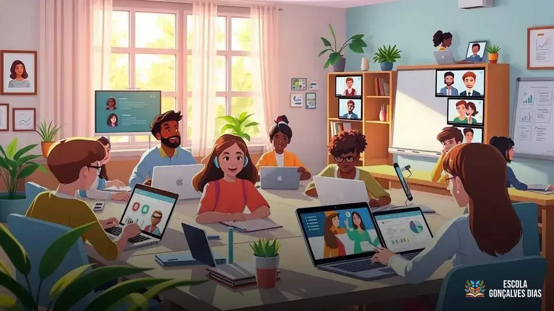 Recursos de comunicação: chat, videoconferência e interação em tempo real Recursos de comunicação: chat, videoconferência e interação em tempo real